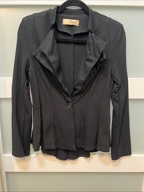 Hybrid & company Black Women's Single-Button Draped Collar Blazer